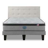 Cama Europea Simmons 2 Plazas Dreamer Plazasus Box + Respaldo Urban Arena