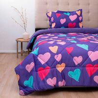 Plumón Doral 1,5 Plazas Kids Corazones