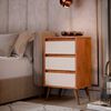Velador Casanova Wood 3 Cajones Brown