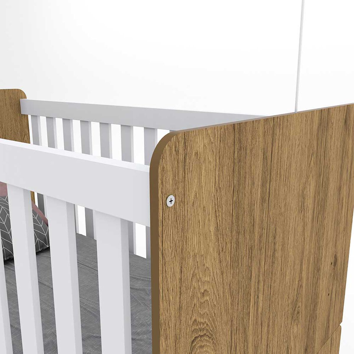 Cuna Home Mobili Atala Café Blanco