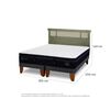 Cama Europea CIC Base Dividida King Súper Premium + Respaldo Dublin Olivo