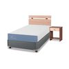Cama Americana CIC 1,5 Plazas Excellence + Respaldo + Velador