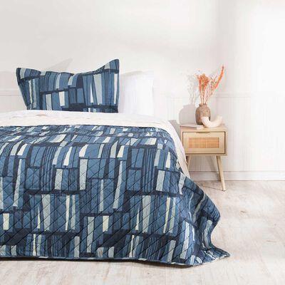 Quilt Mashini 1,5 Plazas Edificio Multicolor