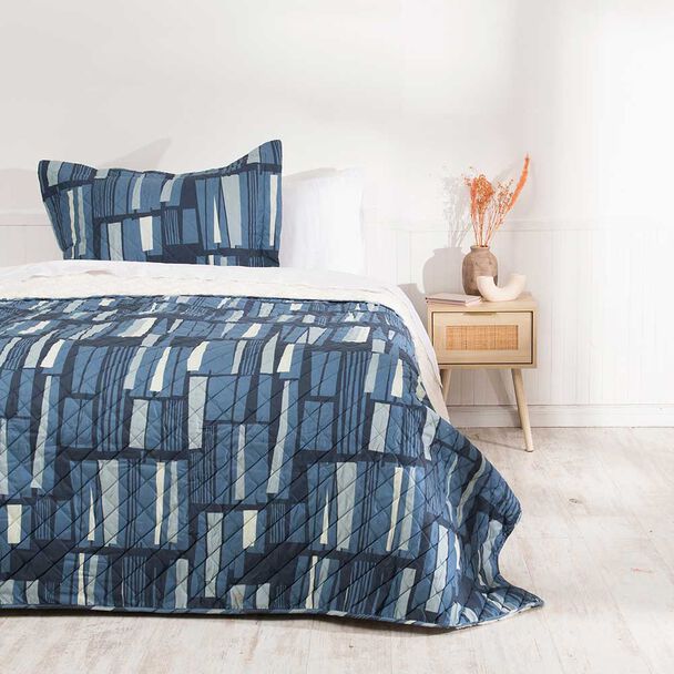 Quilt Mashini 1,5 Plazas Edificio Multicolor
