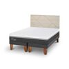 Cama Europea CIC Base Dividida King Ortopedic Advance + Respaldo Villarrica Alpino