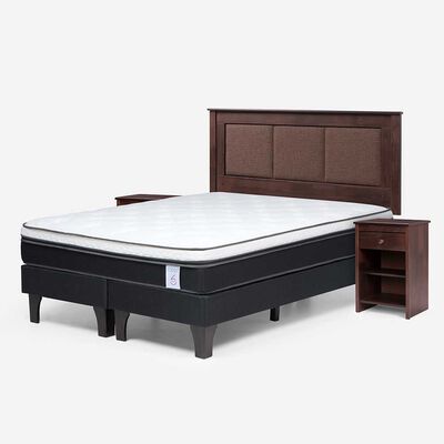 Imagen 2 del producto Cama Europea Rosen Base Dividida King New Style 6 + Respaldo + 2 Veladores Rachel