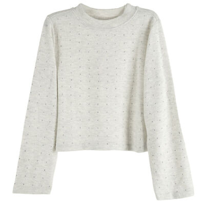 Imagen 2 del producto Polerón Brillos Niña Chess Gris, Rosado