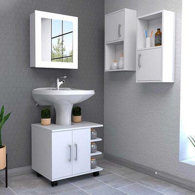 Imagen 1 del producto Botiquín + Optimizador Lavamanos 55 + Auxiliar X2 TuHome Big Bath