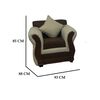 Juego de Living Almore Emilia Sofá 3 Cuepos + Dos Sillones 1 Cuerpo Beige Café