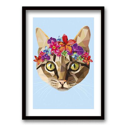 Cuadro Decorativo Retela Frida Cat 70 x 50 cm
