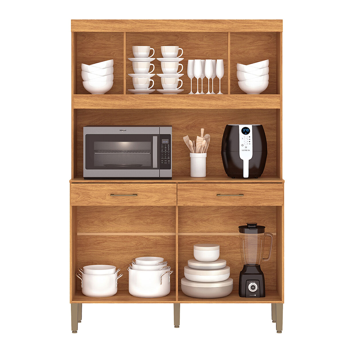 Kit Cocina Vekkahome Laura 8 Puertas Gris