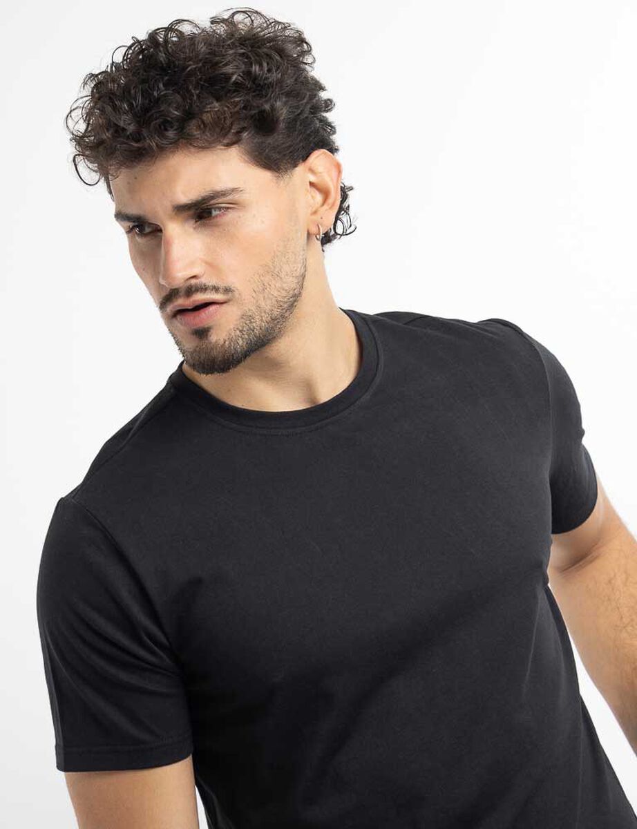 Polera Lisa Manga Corta Hombre Zibel