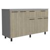 Mueble de Cocina Inferior TuHome Hasselt 2 Puertas 2 Cajones Gris Rovere