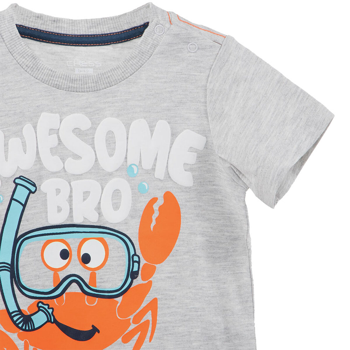 Polera Manga Corta Estampada de Algod&oacute;n Chess Baby