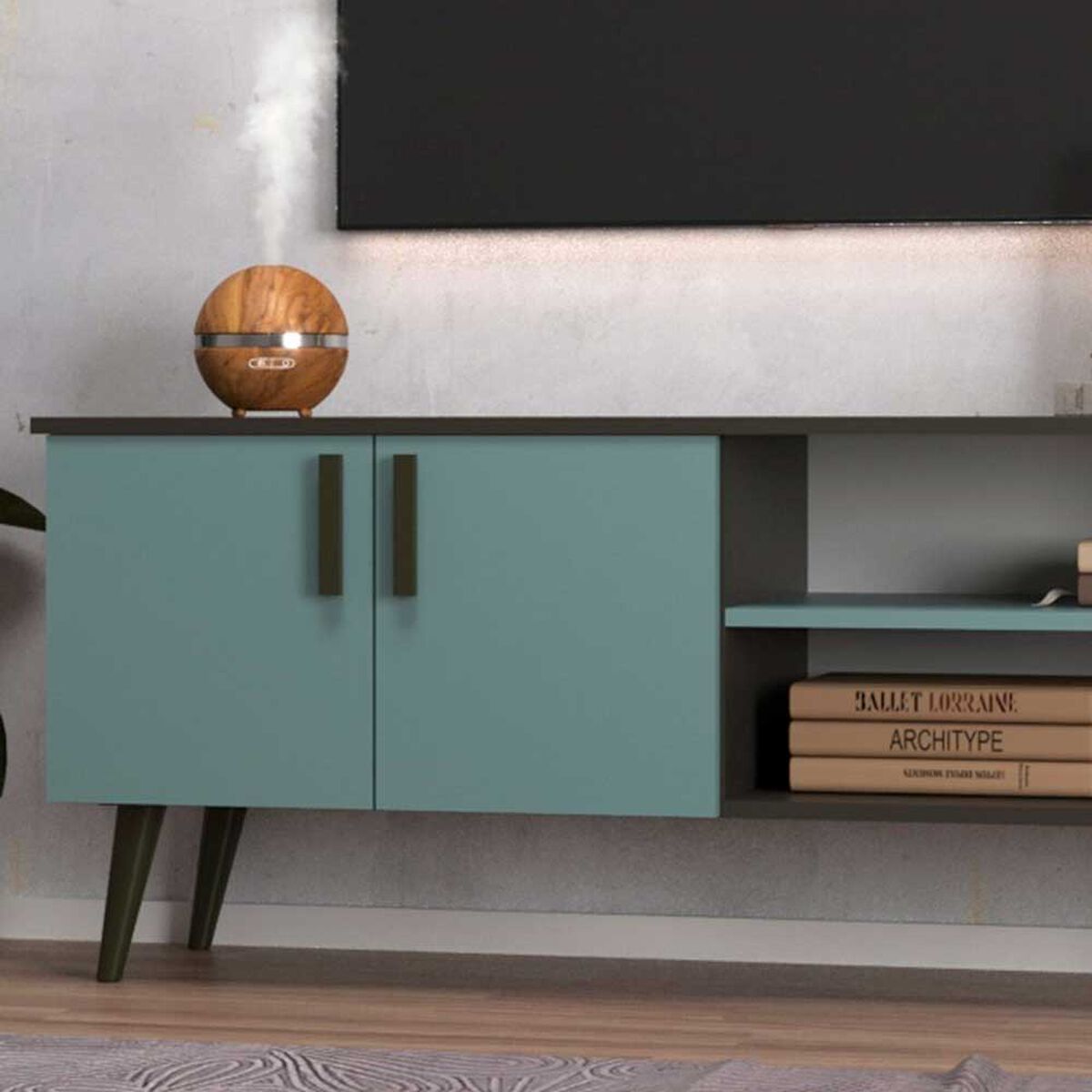 Rack Tv 50" Catar Grafito Grey