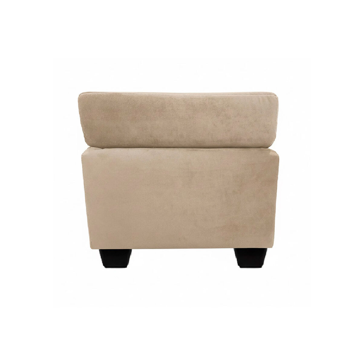 Sof&aacute; Muebles MPR Ezeiza 3 Cuerpos + 1 Pouf Felpa Beige