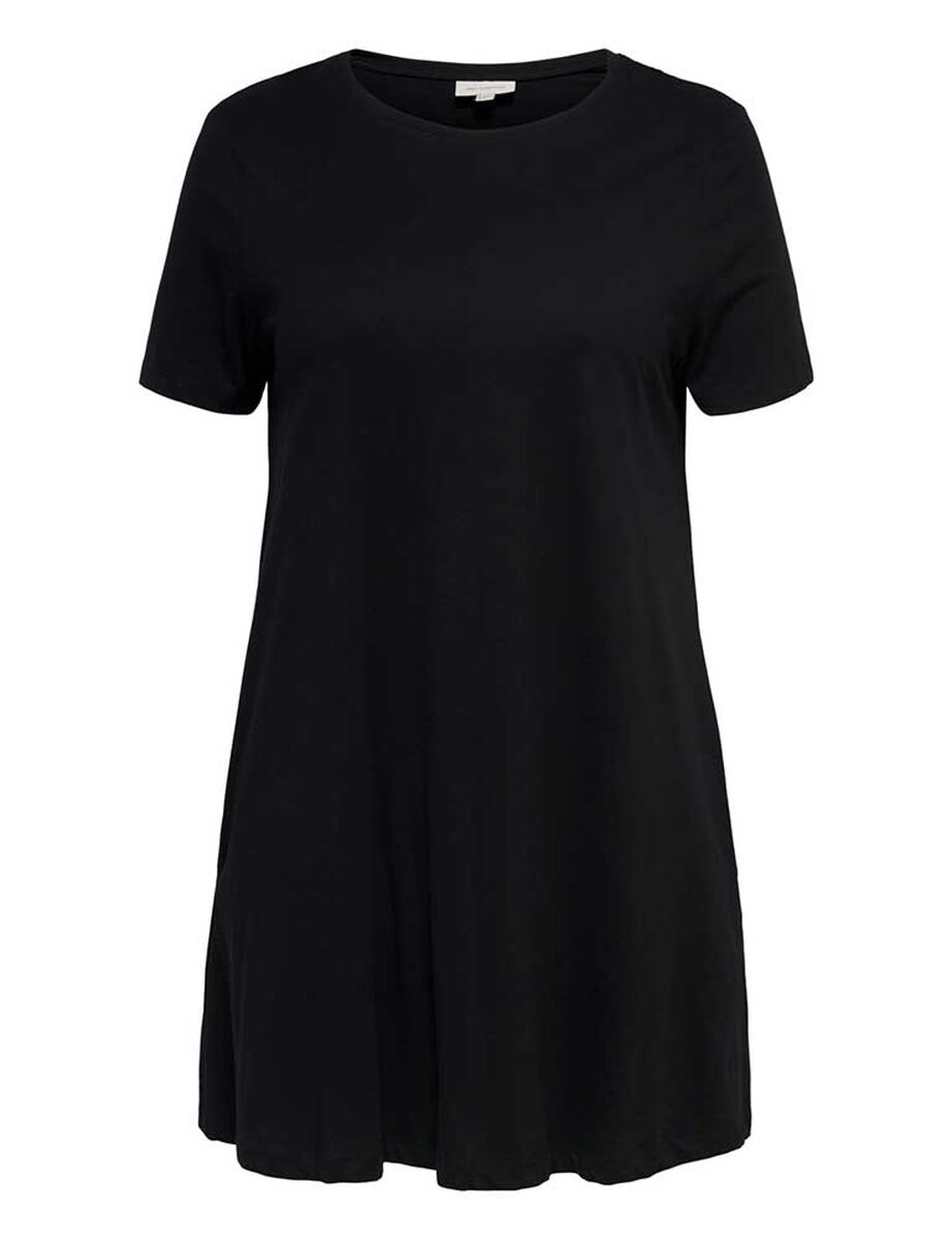 Vestido Corto Liso Manga Corta Bolsillos Mujer Only Carmakoma