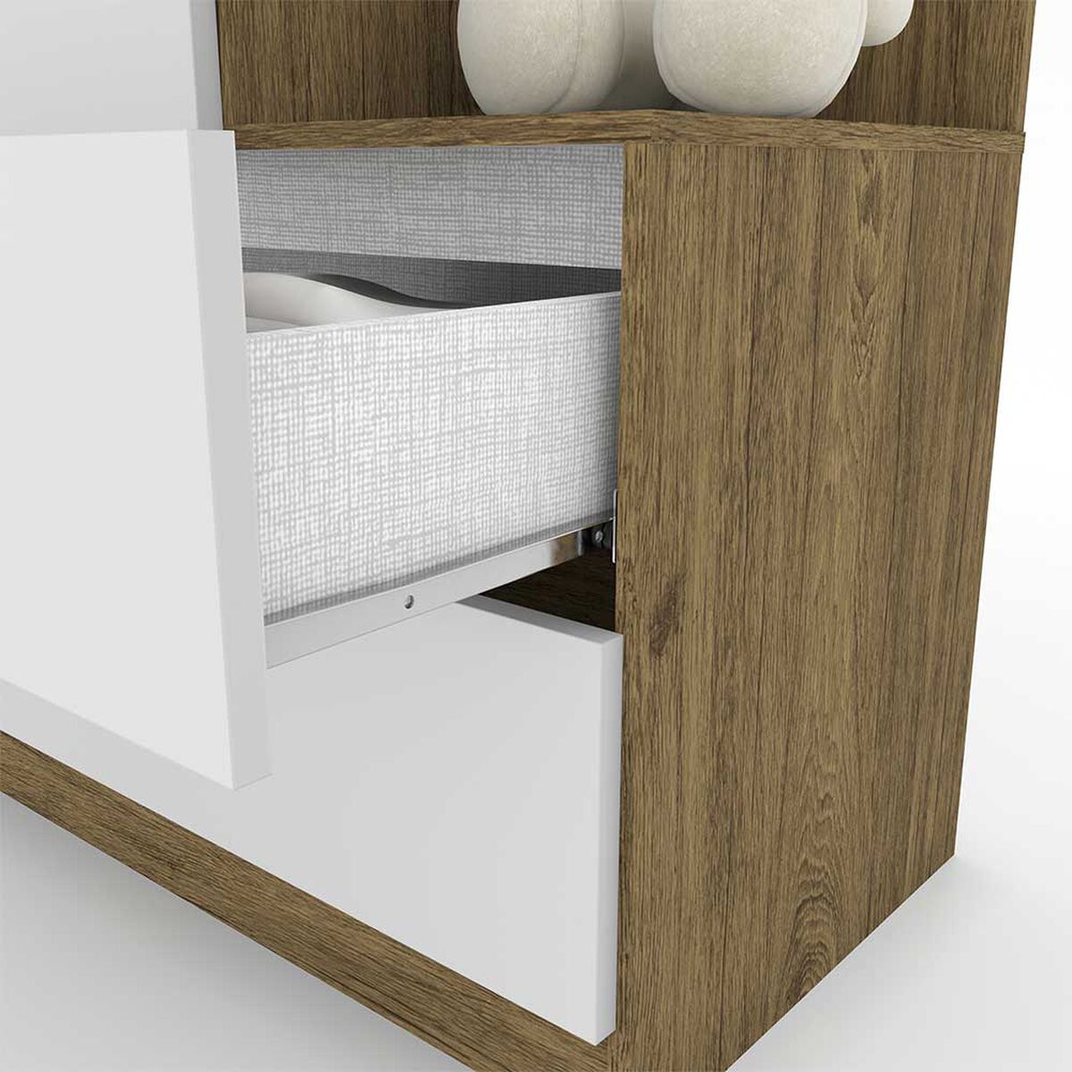 Clóset Home Mobili M8 M3 2 Puertas 2 Cajones Nogal