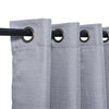 Set 8 Piezas Cortina Mashini Jacquard Rústica Gris 140 x 220 cm