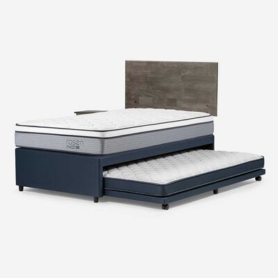 Imagen 2 del producto Diván Rosen 1,5 Plazas Indie + Respaldo + Velador Tabor Grafito