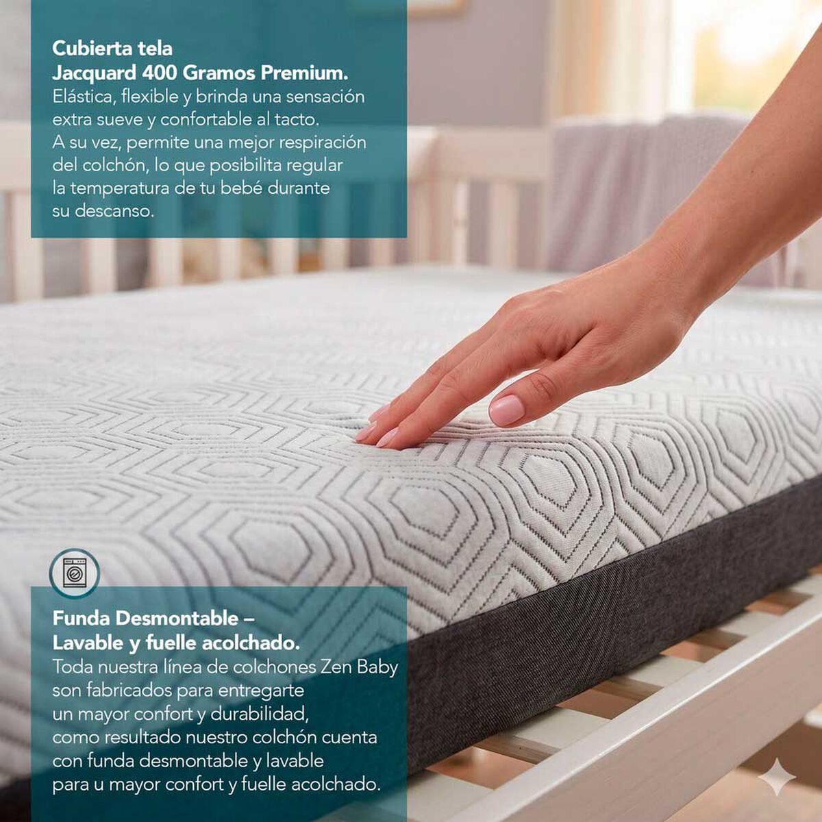 Colch&oacute;n de Cuna Latam Home Zen Top Baby Hybrid 70 x 100 cm