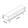 Rack TV Decocasa Requinte  Hasta 55" Natural Off White