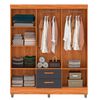 Closet Di Poretti Design Lite 6 Puertas 2 Cajones Café Gris