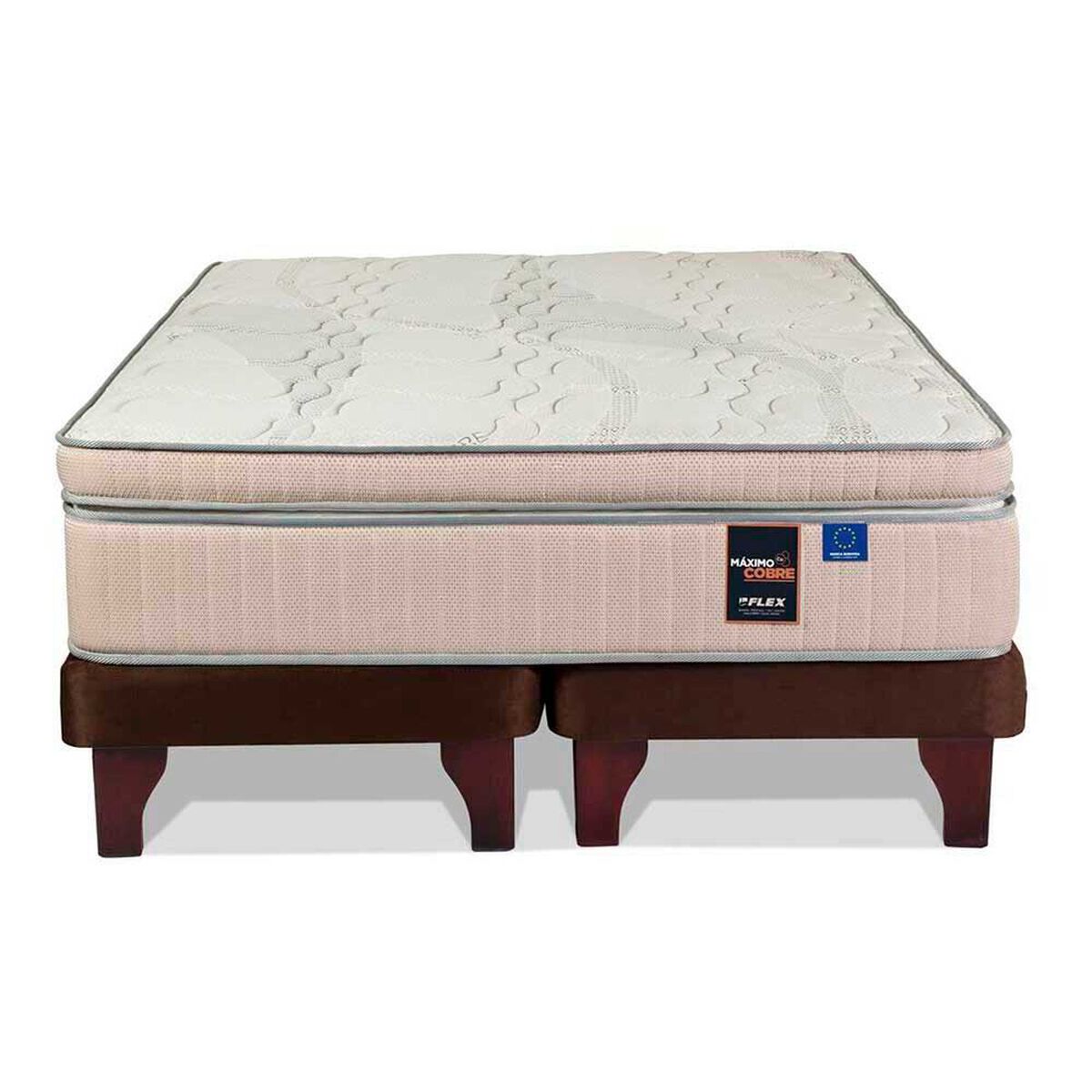 Cama Europea Flex Base Dividida S&uacute;per King M&aacute;ximo Cobre