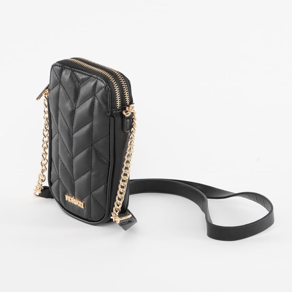 Cartera Porta Celular Negro Fiorucci