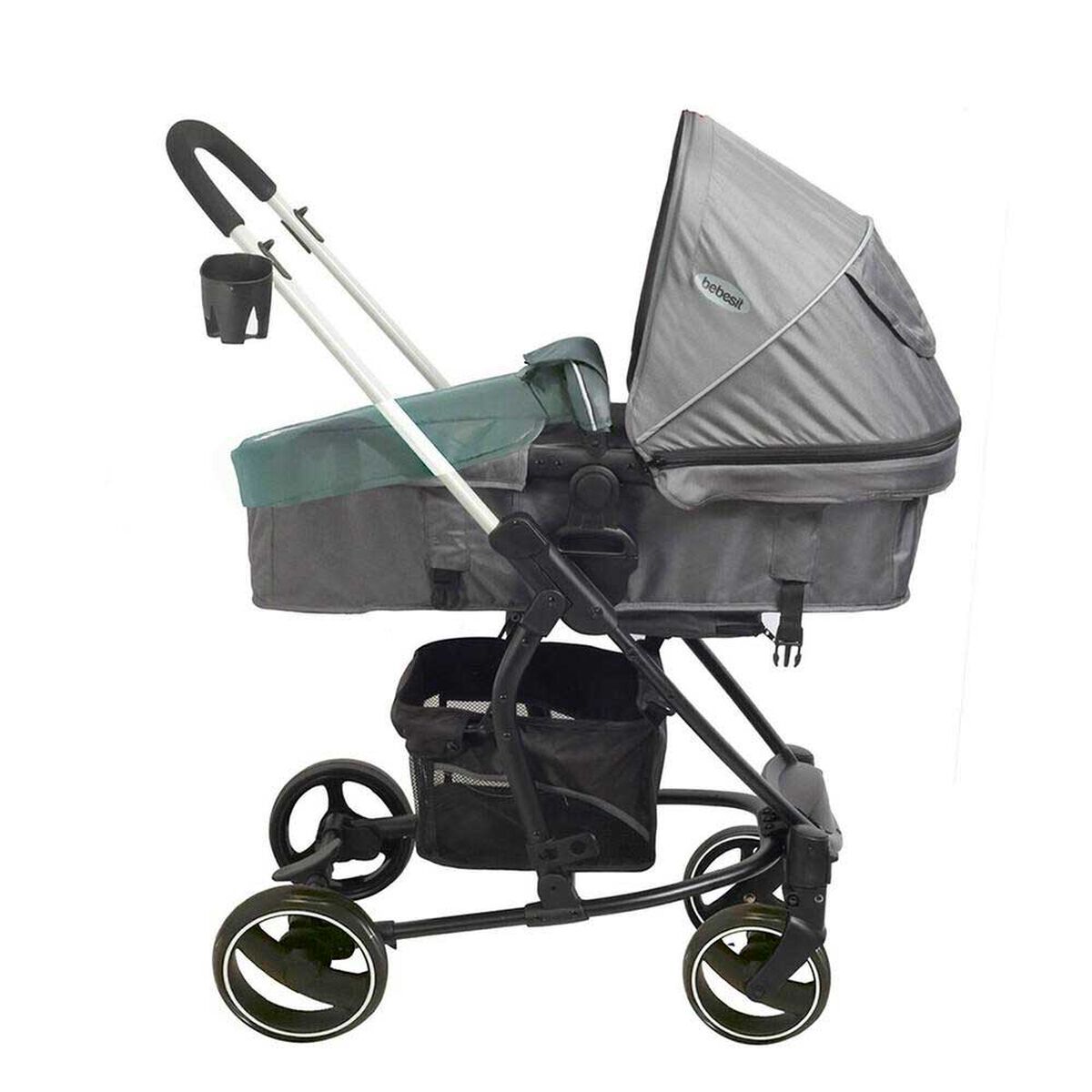 Coche Cuna Travel System Bebe Alfa con Accesorios Negro Bebesit