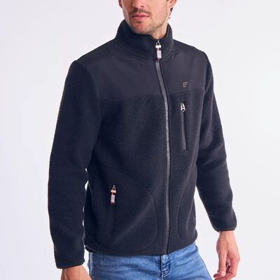 Polerón Relaxed Sherpa Hombre Ellus Black, Verde-Musg