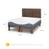 Cama Europea CIC Base Dividida 2 Plazas Alaska + Respaldo