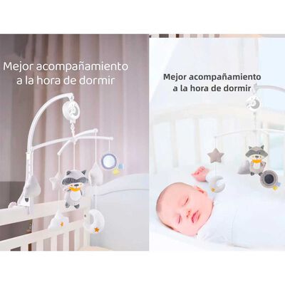 Imagen 2 del producto Móvil Musical 360° con Caja Lubabycas Mapache