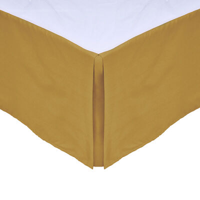Imagen 1 del producto Faldón Mashini 144 Hilos 2 Plazas Liso Mostaza