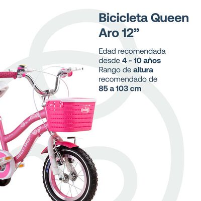 Imagen 2 del producto Bicicleta Queen 12Rosada Bebesit