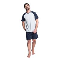 Pijama Verano Algodón Hombre Top Color-3