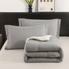 Plum&oacute;n Illusions Sherpa Liso 2 Plazas Gris