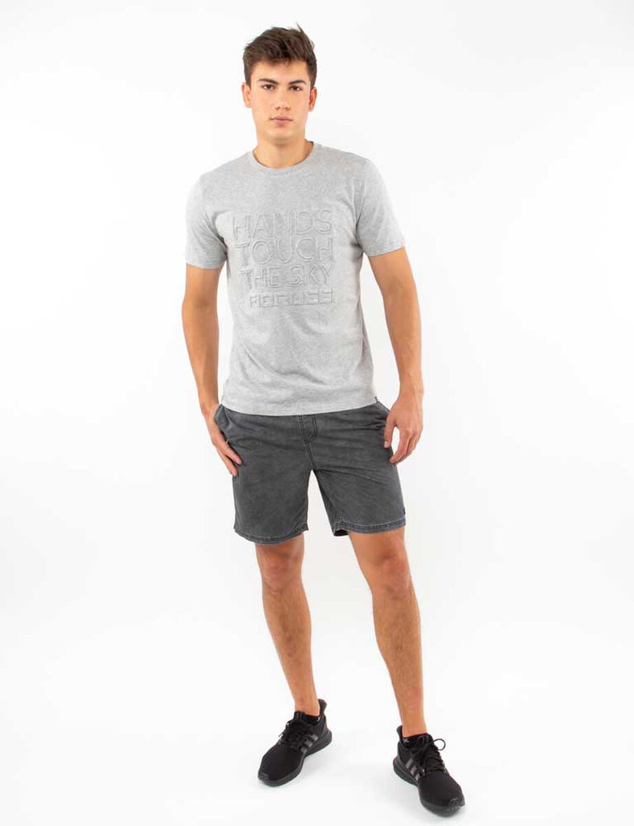 Polera Relieve Manga Corta Hombre Fiorucci