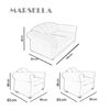 Juego de Living Elegant Detail Marsella Sofá 2 Cuerpos + Dos Sillones 1 Cuerpo Rojo