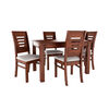 Juego de Comedor Muebles Hema Roma 4 Sillas Nogal