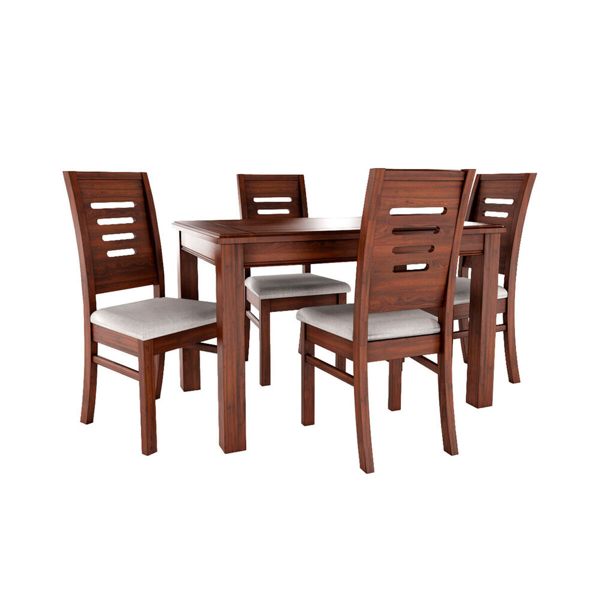 Juego de Comedor Muebles Hema Roma 4 Sillas Nogal