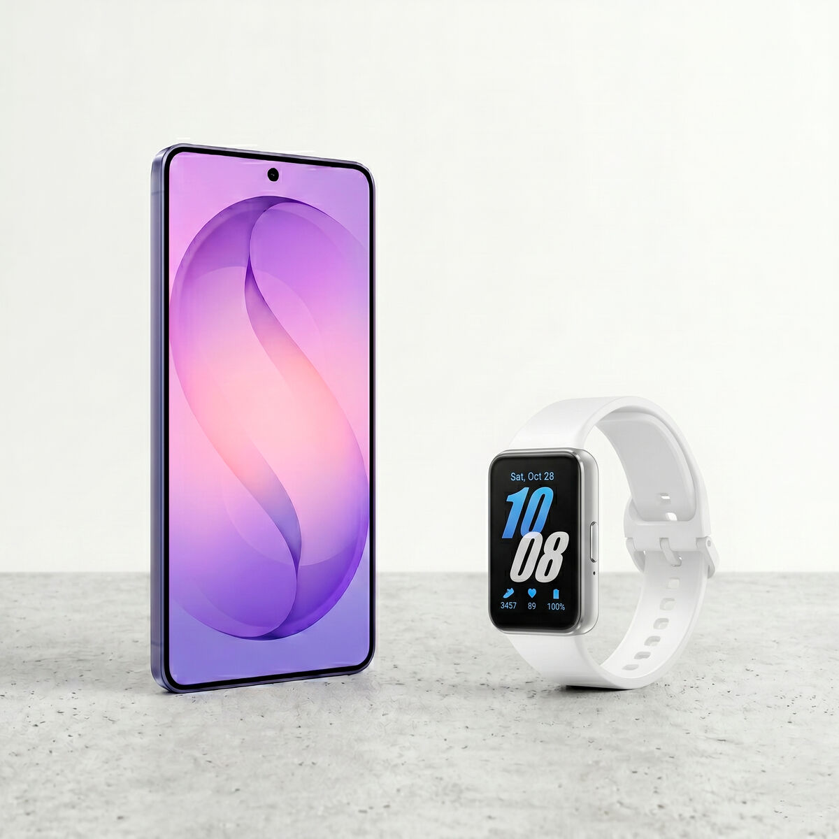 Combo Samsung Galaxy S26 256GB 6.3" Violeta + Smartwatch Samsung Galaxy Fit 3 Silver