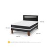 Cama Europea CIC 2 Plazas Ortopedic + Respaldo Munich Negro