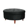 Pouf Latam Home Paris Tela Velvet Negro