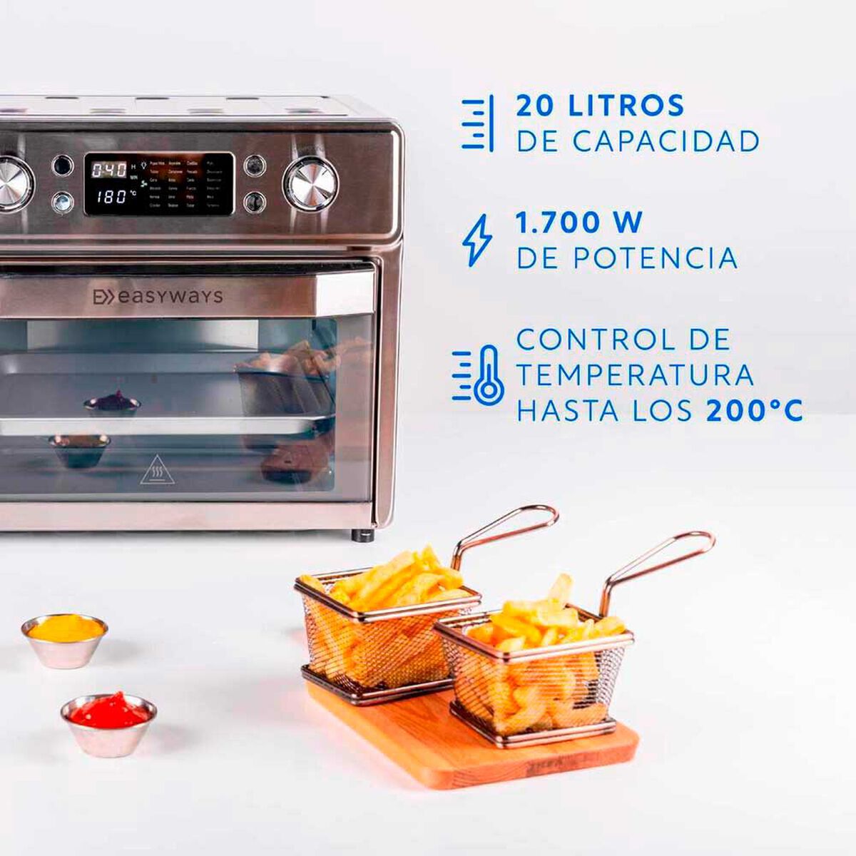 Freidora de Aire EasyWays Gourmet Pro 20 lts.