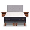 Cama Europea CIC Base Dividida 2 Plazas Súper Premium + Respaldo + Veladores