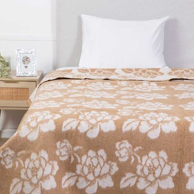 Imagen 1 del producto Frazada de Poliéster Plumetti King Floral Beige