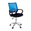 Combo Oficina Escritorio Avellana + Silla New York Negra y Azul Arthome