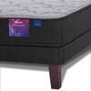 Cama Europea Flex Base Dividida 2 Plazas Therapedic Plus + Respaldo Royal + 2 Veladores Rock