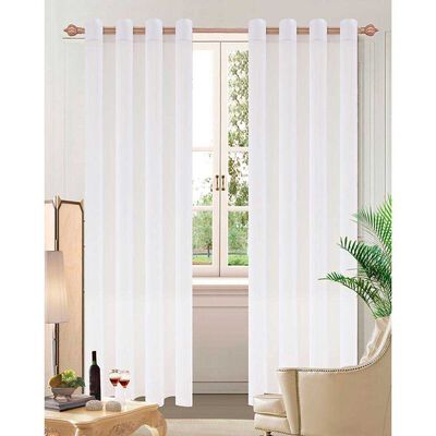 Set Cortinas Velo Lino-Presilla Beige 140X220 Cm